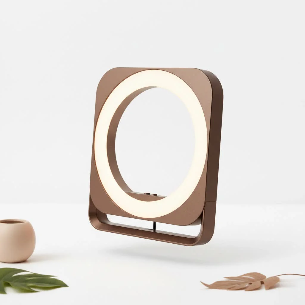 Person using a ring light for content creation